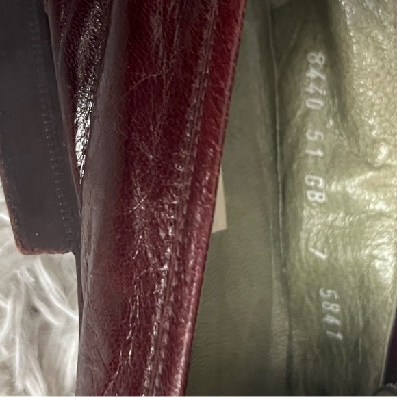 Moreschi Italy Maroon Mens Leather Loafers Size 7 - Picture 8 of 11